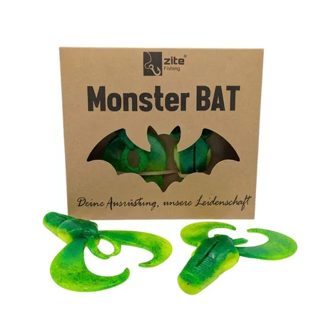 Zite Fishing Monster BAT Creature Bait Lime Killer 18 cm 83 g Großhecht Gummifisch 2 Stück