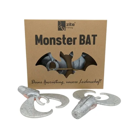 Zite Fishing Monster BAT Creature Bait Silver Star 18 cm 83 g – 2 Stück Hechtköder