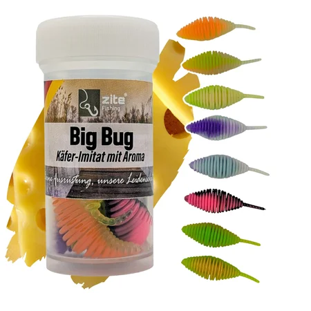 Big Bug Schock Mix Käse 50 mm 8 Stück Käfer Imitat Forellenköder Zite Fishing