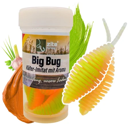 Big Bug Citrus Knoblauch 50 mm 8 Stück Käfer Imitat Forellenköder Zite Fishing