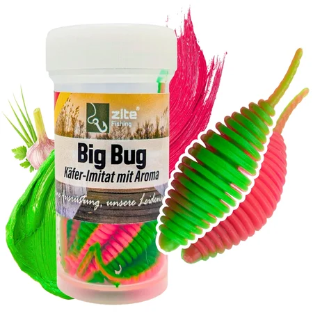 Big Bug Toxic Berry Knoblauch 50 mm 8 Stück Käfer Imitat Forellenköder Zite Fishing