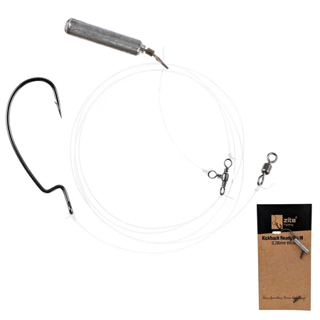 Zite Fishing Kickback Ready Rig S – Hakengröße #1 mit 7g Stabblei – Finesse-Montage für Zander & Barsch