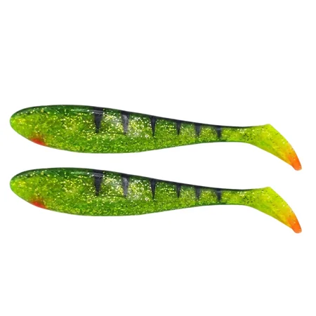 Zite Fishing XL Inzite Flanker Gummifisch Lightning Perch 23,5 cm - Großhecht Köder im 2er Pack