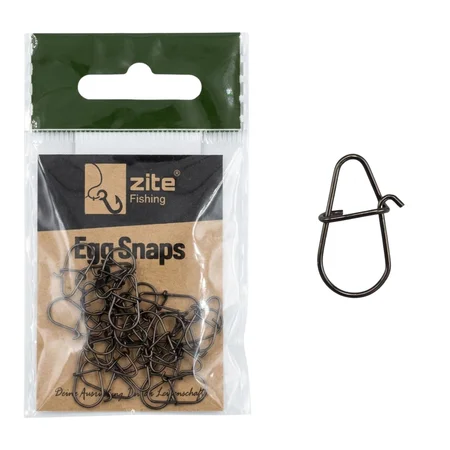 Zite Fishing Egg Snaps Gr. 1# – 18 kg Tragkraft, 30 Stück Karabinerhaken für Spinnfischen auf Hecht, Zander & Barsch