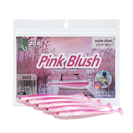 Zite Fishing Inzite Shad Pink Blush 12 cm 5 Stück – Gummifisch für Zander