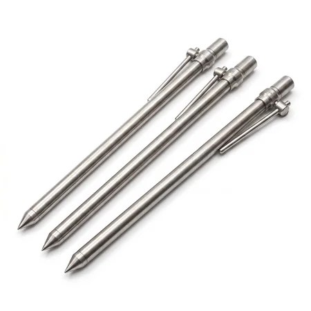 Zite Fishing Edelstahl Banksticks verstellbar 3er-Set – Teleskop Bankstick rostfrei für Bissanzeiger & Rutenauflage