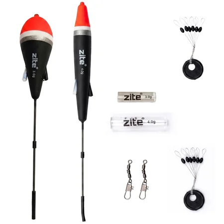 Zite Fishing Schlepp-Posen 2er Set – Rund 3g & Slim 4g Laufpose Forelle Hecht