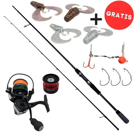 Zite Fishing MONSTER BAT BASE Angelset Hecht Komplett – Rute, Rolle & Köder-Set