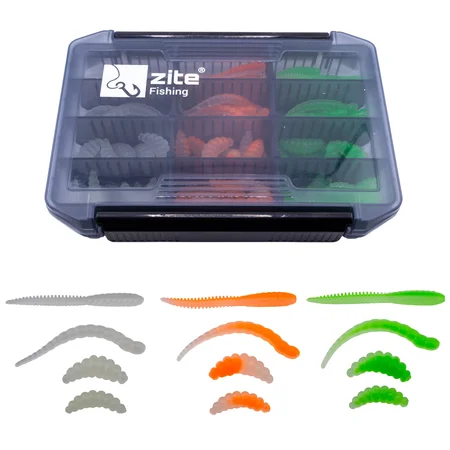 UL Gummiköder Set Glow Edition Box – Forelle Big Mag Curly Viper Mighty Mag Twerky Tailer