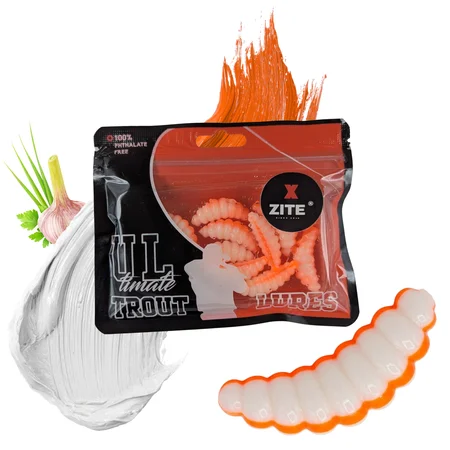 Big Mag Forellenköder Sweet Orange Knoblauch 3 cm 10 Stück UV-aktiv