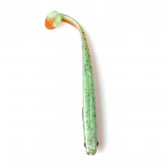 Inzite Shad Gummifisch Zander Angeln 5 Stück 12cm Green Tomato - Praktische Rückentasche