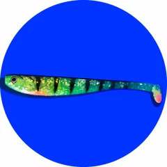 Gummifisch Zander Angeln Inzite Shad Set 5 STK 12cm UV Aktiv Lightning Perch - UV-Aktiv