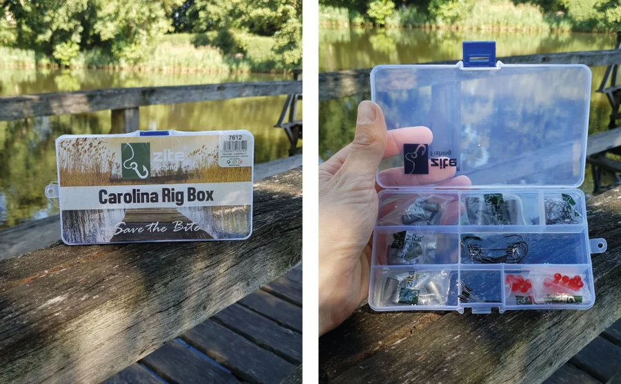 Carolina & Texas Rig Box 70-teilig Finesse Drop Shot Set Zite Fishing - Unser Carolina-/Texas-Rig im Outdoor-Einsatz