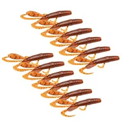 Barsch Gummiköder Drop Shot Angeln Inzite Craw Sprinkled Croc 12 STK Zite Fishing - 12 Stück in einer Packung