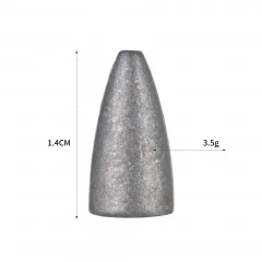 Zite Fishing Bullet Blei Angelgewichte 3,5g 5 tlg. ideal für Barsch & Zander - Robust & Langlebig