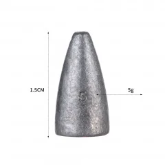 Zite Fishing Bullet Blei Angelgewichte 5g 5 tlg. ideal für Barsch & Zander - Robust & Langlebig