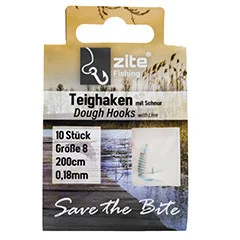Vorfachhaken Forellenteig Teighaken 10 STK mit Schnur Größe 10 Zite Fishing - Hohe Belastbarkeit und Vielseitigkeit