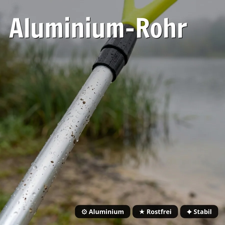 Zite Fishing Teleskopischer Rutenhalter 1,35m - 10er Set Aluminium Erdspeer mit Schnurlaufkerbe - Aluminium-Rohr