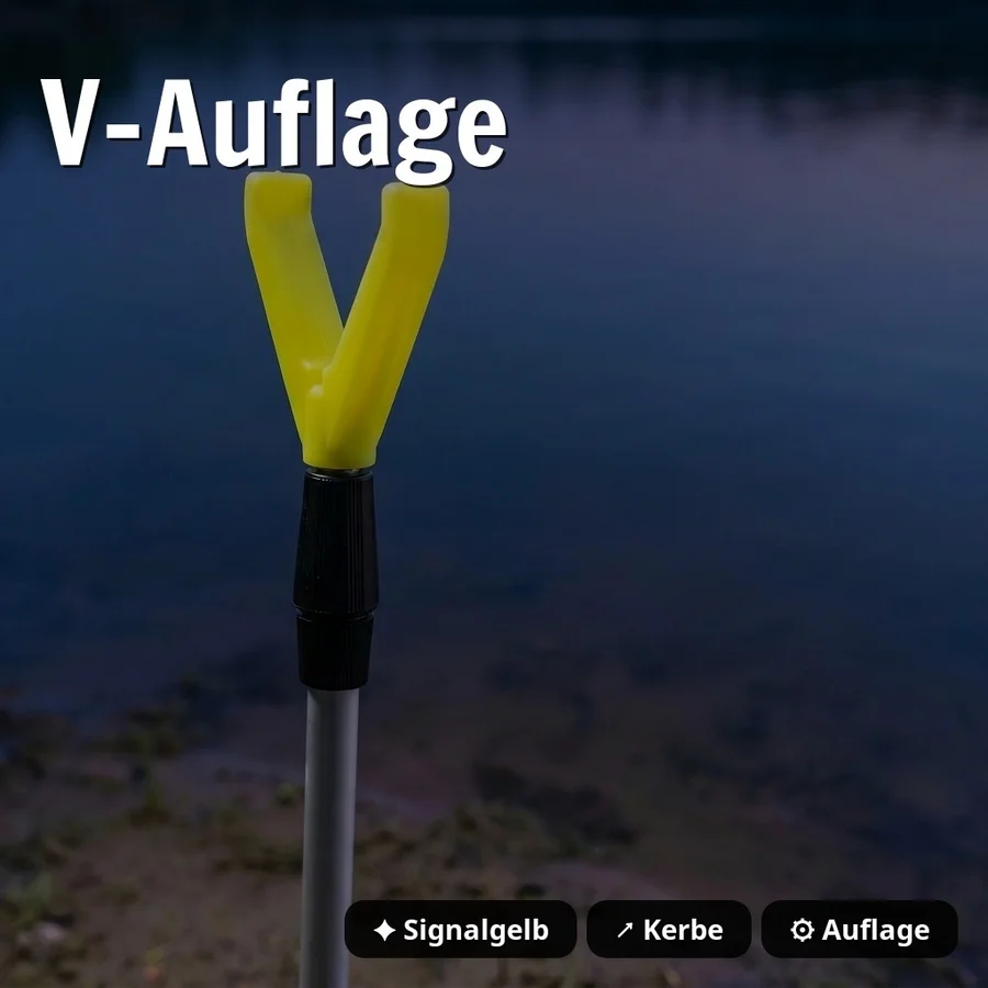 Zite Fishing Teleskopischer Rutenhalter 1,35m - 10er Set Aluminium Erdspeer mit Schnurlaufkerbe - V-Auflage