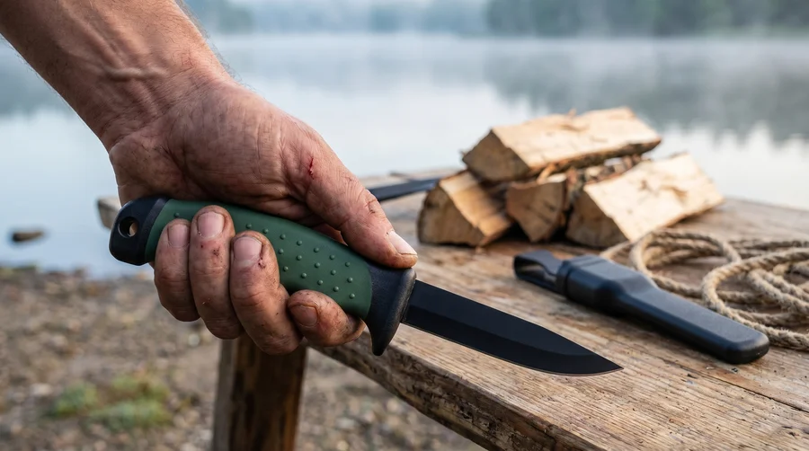Angelmesser mit Gürtel-Messerscheide 22cm Zite Fishing - Angeln, Camping & Jagd