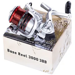 Angelrollen 2+1 Set Base Reel 3000 bespult Allround Stationärrolle - Sichere Aufbewahrung