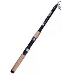 Zite Fishing 2x Teleskoprute 2,70 m + 2x Freilaufrolle bespult + Rutentasche 1 m - Angelruten mit Kork-Griff