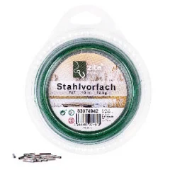 Zite Fishing Klemmhülsenzange 15 cm + Stahlvorfach auf Rolle 12 kg - 10 m Stahlvorfach + 20 Klemmhülsen