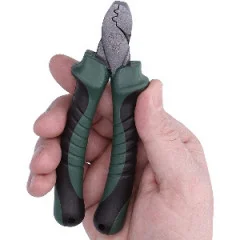 Zite Fishing Klemmhülsenzange 15 cm + Stahlvorfach auf Rolle 12 kg - Ergonomisch geformter Griff