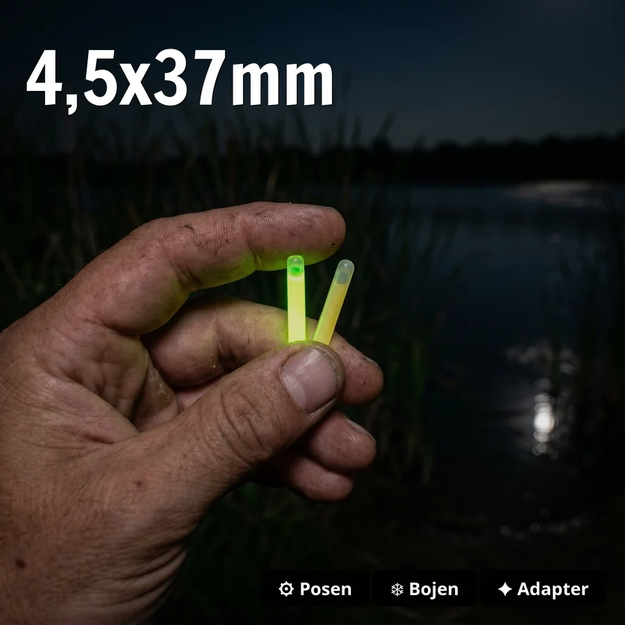 50x Knicklicht Vorratspack – 25 Beutel à 2 Stück Gelb/Grün mit Adapter Zite Fishing - 4,5x37mm