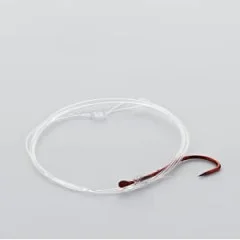 Zite Fishing 30x Haken mit Schnur Aal Gr. 2 Vorfachhaken gebunden mit monofiler Schnur - Spitze und scharfe Haken