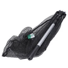 Kescher Gummiertes Netz 160cm als Angelkescher + Hakenlöser Zange Zite Fishing - Keschertasche mit Maßband