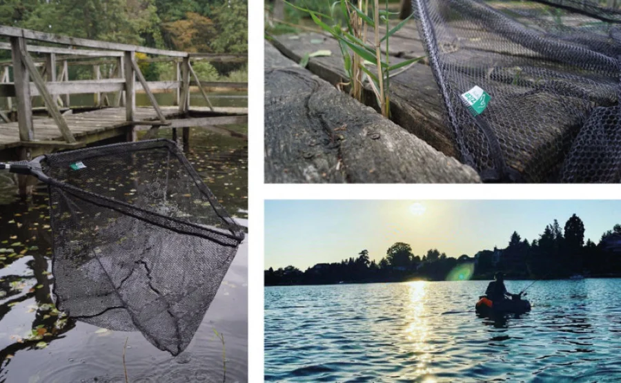 Kescher Gummiertes Netz 160cm als Angelkescher + Hakenlöser Zange Zite Fishing - Unser Teleskop-Angelkescher im Outdoor-Einsatz