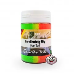 Zite Fishing Forellenteig Regenbogen rot 60 g Trout Bait Forellenpaste mit Knoblaucharoma - Starkes Knoblaucharoma