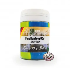 Zite Fishing Forellenteig Regenbogen grün 60 g Trout Bait Forellenpaste mit Knoblaucharoma - Starkes Knoblaucharoma