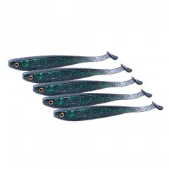 Inzite Shad Gummifische Zander Set 40 Stück - 12cm Zanderköder in 8 Farben inkl. 0,35mm Fluorocarbon von Zite Fishing - Wahrer Zandermagnet