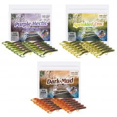 Zite Fishing Carolina /Texas-Rigbox-Set 70 tlg. inkl. 36 Stk. Creature Bait Gummiköder in 3 Farben - 3 verschiedene Farben enthalten
