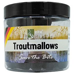 Marshmallow Forellen Köder Pellet-Aroma Schwarz Troutmallows 40 g Zite Fishing - Sicher verpackt!