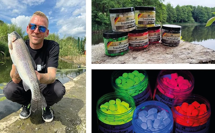 Zite Fishing Troutmallows-Set Pellet schwarz 3x40g Forellenköder - Unser Troutmallows im Outdoor-Einsatz