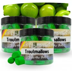 Zite Fishing Troutmallows-Set Apfel grün 3x40g Forellenköder - 3 praktische Dosen mit jeweils 40g