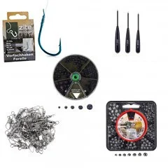 Troutmallows XXL Einsteigerset mit Bodentastern, Haken, Wirbeln, Gummiperlen & Mehr - Umfangreiches Zubehör