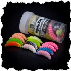 Mighty Mag Bienenmaden Imitat Neon Mix Käse Aroma 2,8 cm 12 Stück - 12 Stück in einer Dose