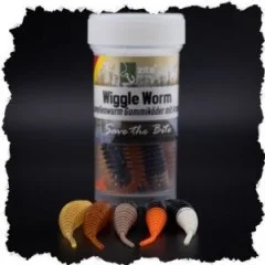 Wiggle Worm Natur Mix Käse 5,5 cm Gummiköder Forellenangeln 10 Stück - 10 Stück in einer Dose