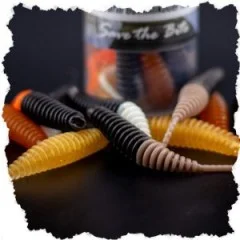Wiggle Worm Natur Mix Käse 5,5 cm Gummiköder Forellenangeln 10 Stück - Maximal beweglich