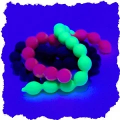 Bubbly Beads Allround Mix Knoblauch 8 mm Lachsei Imitat Auftreibend 60 Stück - Teils UV-Aktiv