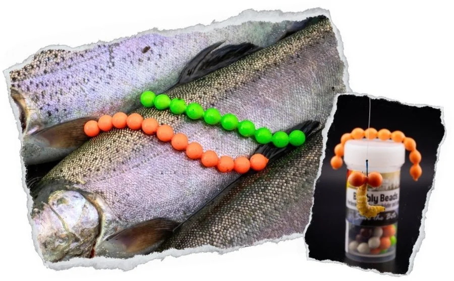 Bubbly Beads Allround Mix Käse Flavour 8 mm Gummiperlen Forellenköder 60 Stück - Unsere Bubbly Beads im Outdoor-Einsatz