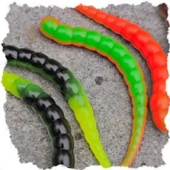 Curly Viper Allround Mix Knoblauch 6,5 cm Rotationsköder Forelle 8 Stück - Realistische Schlängelbewegung