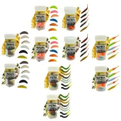 XXL Forellen Gummiköder Set - UL-Köder Bundle mit Mighty Mag, Curly Viper, Twerky Tailer & Haken + GRATIS ÜBERRASCHUNG - Enthält 44 Gummiköder