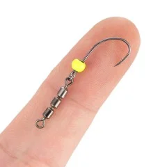 Rotorhaken mit Tungstenperle Rotate Rig Hooks Gr. 6 fürs Forellen-Angeln Zite Fishing - Perfekt für Curly Viper, Mighty Mag & Wiggle Worm