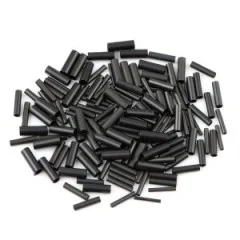 Klemmhülsen Set 10 Größen - 150 Quetschhülsen Schwarz in Box Angeln Vorfachmaterial Zite Fishing - Hochwertige und belastbare Hülsen