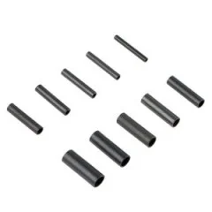 Klemmhülsen Set 10 Größen - 150 Quetschhülsen Schwarz in Box Angeln Vorfachmaterial Zite Fishing - Breite Größenauswahl